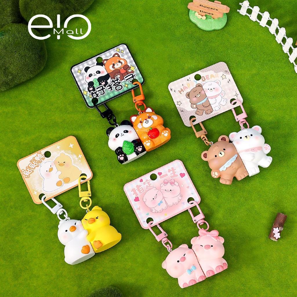 Gantungan Kunci Magnet Couple 1 Set Seri Cute Animal  Aksesori Tas Bag Charm Sepasang