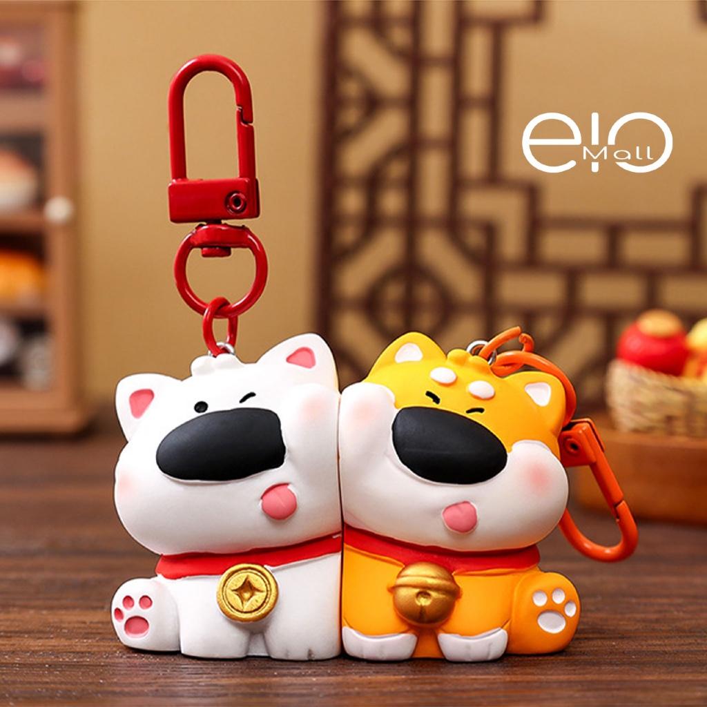 Gantungan Kunci Magnet Sepasang Seri Fortune Dog Aksesori Tas Souvenir Imlek