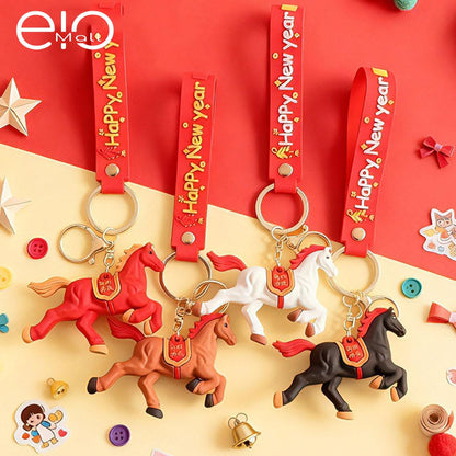 Gantungan Kunci Bag Charm Model Kuda Shio Imlek Souvenir Aksesori Gantungan Tas