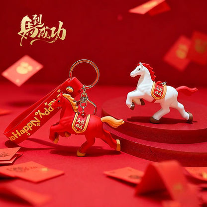 Gantungan Kunci Bag Charm Model Kuda Shio Imlek Souvenir Aksesori Gantungan Tas