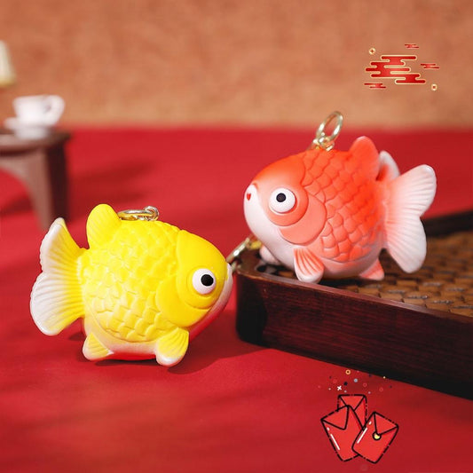 Gantungan Kunci Bag Charm Aksesori Tas Model Ikan Hias Koki