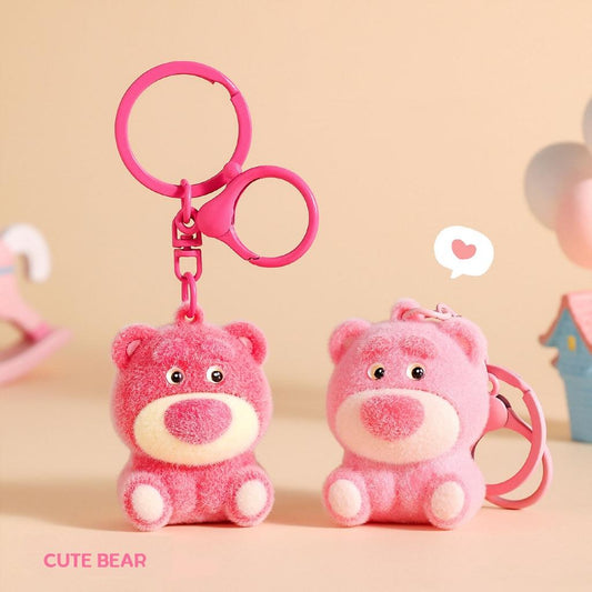 Gantungan Kunci Bag Charm Aksesori Tas Beruang Merah Pink Lotso
