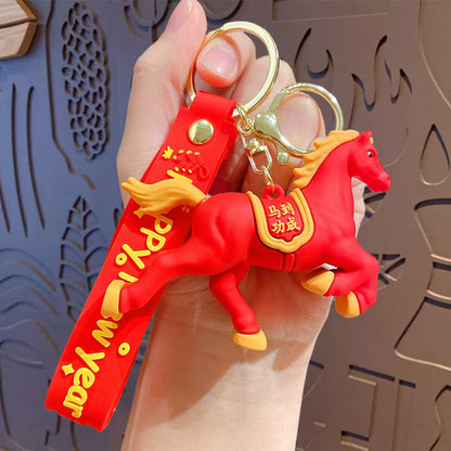 Gantungan Kunci Bag Charm Model Kuda Shio Imlek Souvenir Aksesori Gantungan Tas