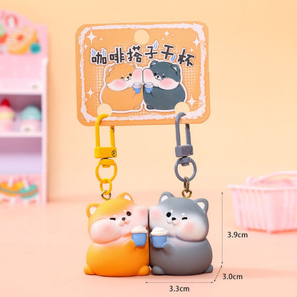Gantungan Kunci Couple Pasangan Magnet Seri Piggy And Puppy