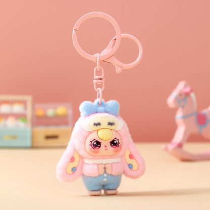 Gantungan Kunci Bag Charm Aksesori Tas Baby Three Seri Long Ear Costume