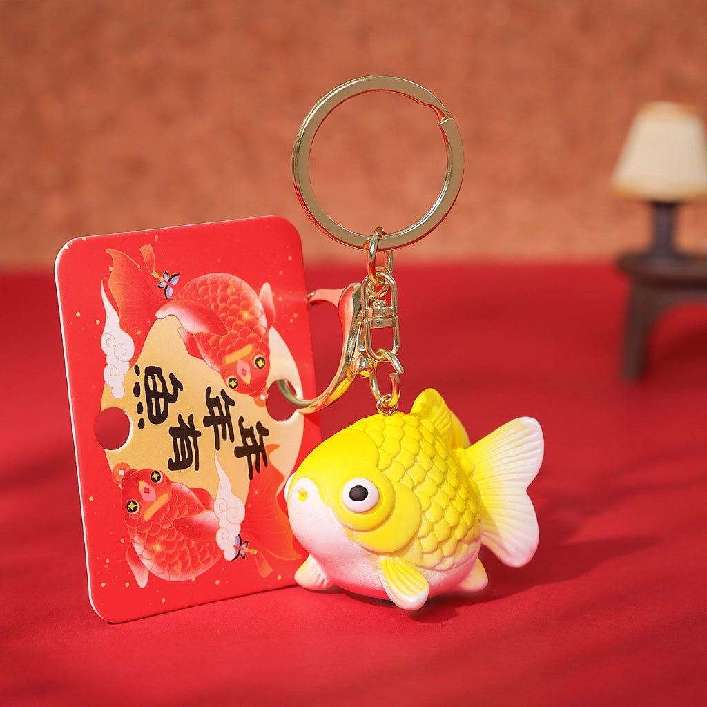 Gantungan Kunci Bag Charm Aksesori Tas Model Ikan Hias Koki