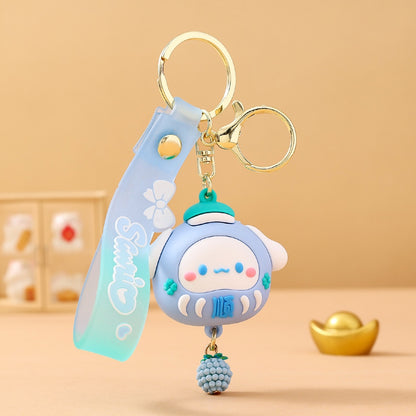 Gantungan Kunci Bag Charm Aksesori Tas Seri Sanrio X Daruma Dgn Strap
