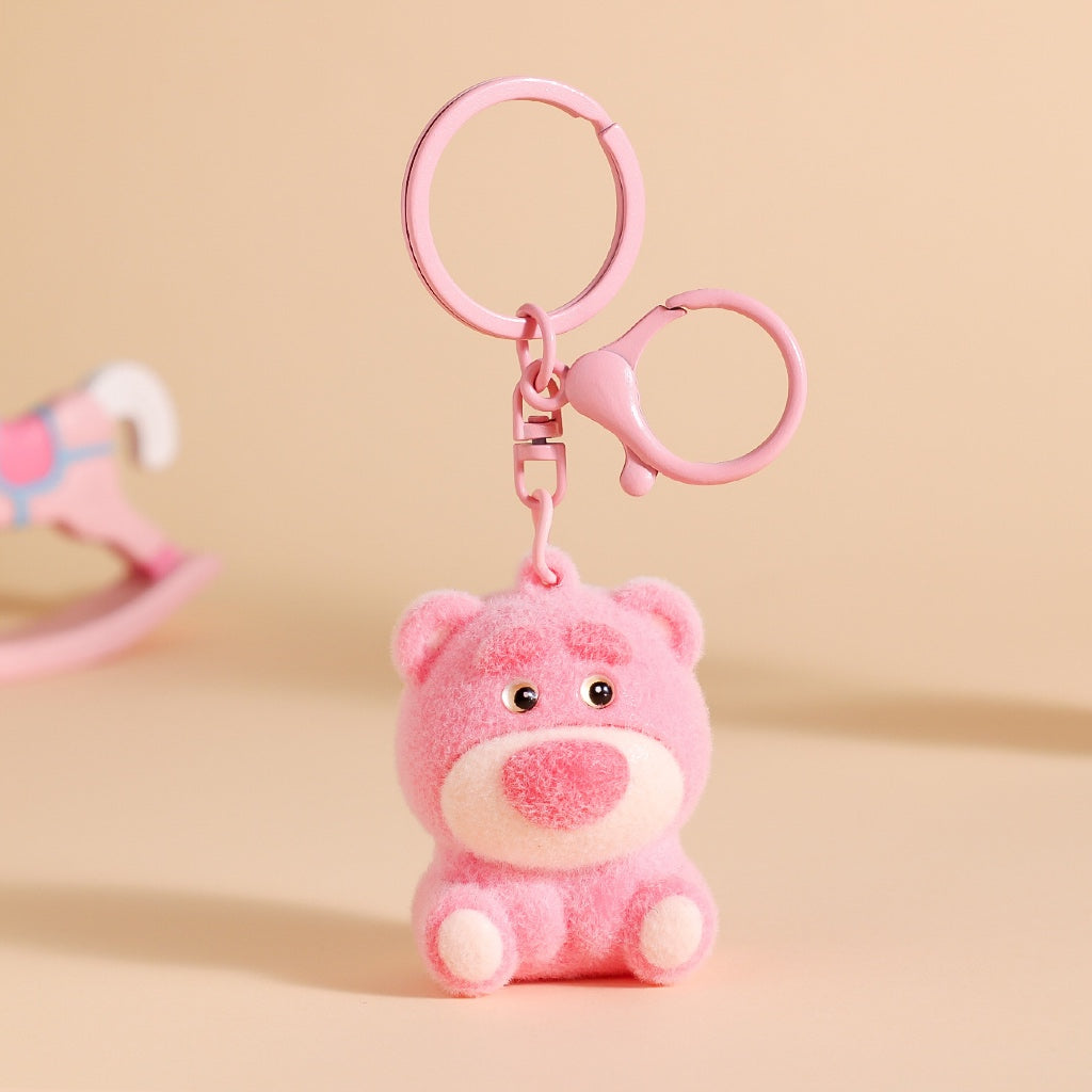 Gantungan Kunci Bag Charm Aksesori Tas Beruang Merah Pink Lotso