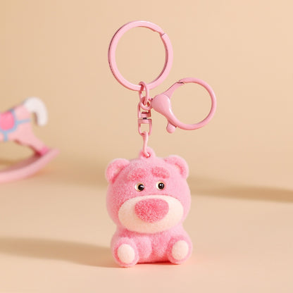 Gantungan Kunci Bag Charm Aksesori Tas Beruang Merah Pink Lotso