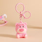 Gantungan Kunci Bag Charm Aksesori Tas Beruang Merah Pink Lotso