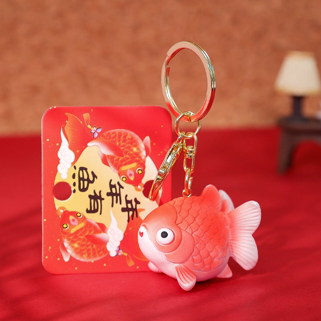 Gantungan Kunci Bag Charm Aksesori Tas Model Ikan Hias Koki