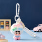 Gantungan Kunci Bag Charm Aksesori Tas Shinchan Kribo Dgn Pita