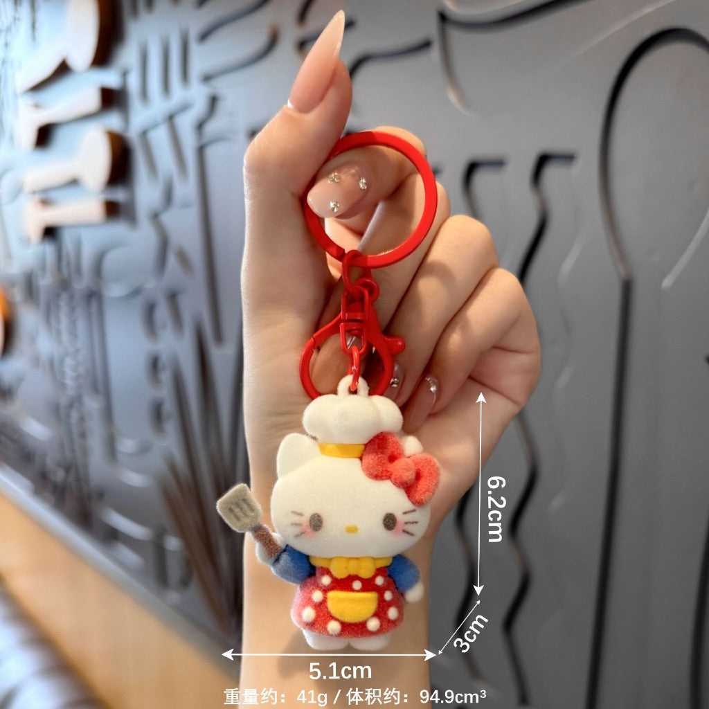 Gantungan Kunci Bag Charm Aksesori Tas Hello Kitty Seri Chef Dgn Spatula