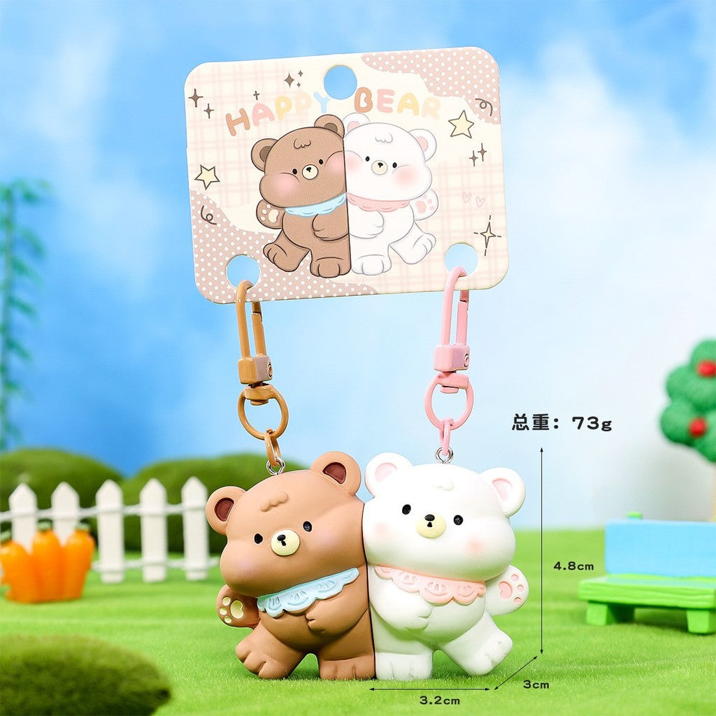 Gantungan Kunci Magnet Couple 1 Set Seri Cute Animal  Aksesori Tas Bag Charm Sepasang