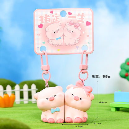 Gantungan Kunci Magnet Couple 1 Set Seri Cute Animal  Aksesori Tas Bag Charm Sepasang